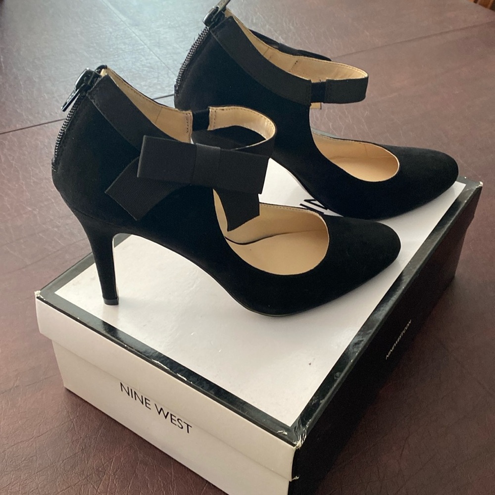 Black Suede Heals